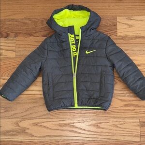 Nike Kids Spring Gray and Neon Green Jacket